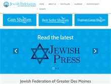 Tablet Screenshot of jewishdesmoines.org